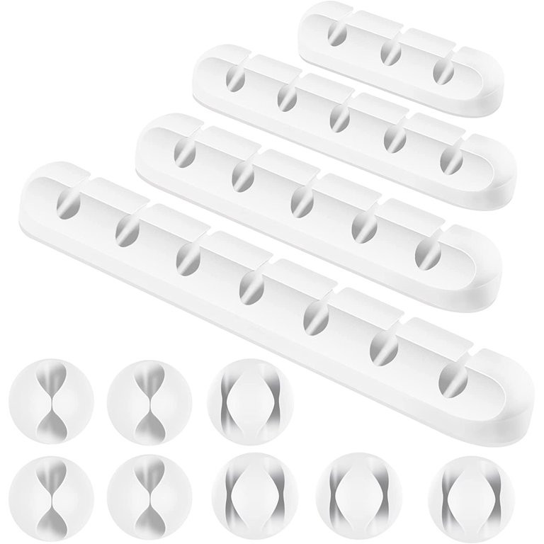 Cable Clips White. 12 Packs Cable Holders for Desk. Self Adhesive Car USB Cable Organizer. Charge... | Walmart (US)