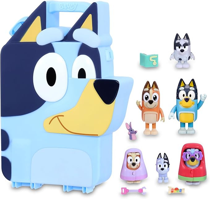 Bluey - Collector Case with Figures, Collection Box of the Puppy 6 Artigulated Figures of the Chi... | Amazon (UK)