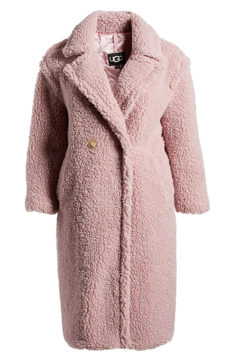 Gertrude Double Breasted Teddy Coat | Nordstrom