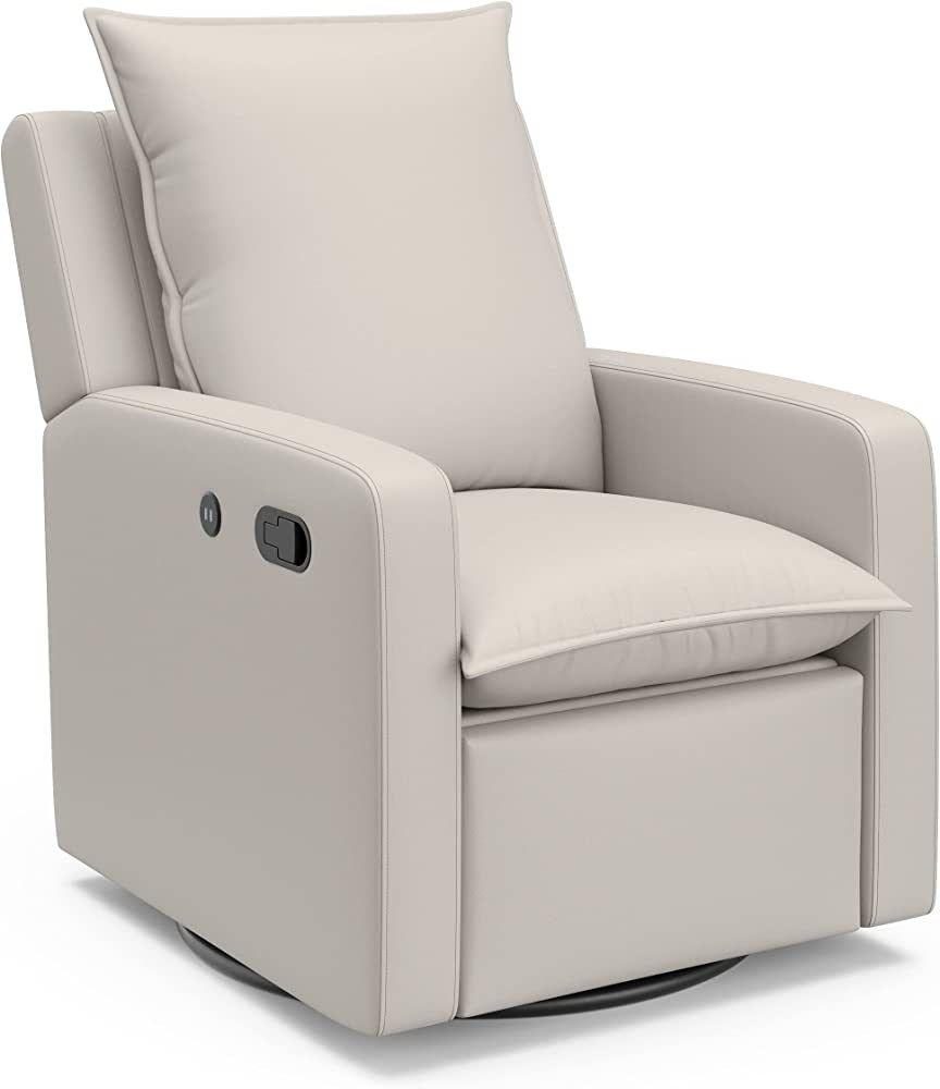 STORKCRAFT Timless Timeless Reclining Glider (Ivory) -USB Charging Port, 360-Degree Metal Swivel Bas | Amazon (US)