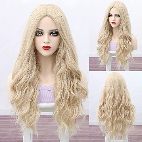 MUPUL Sarah Sanderson Cosplay Halloween Witch Costume Party Wigs Blonde Long Body Wave Wig Heat Resi | Amazon (US)
