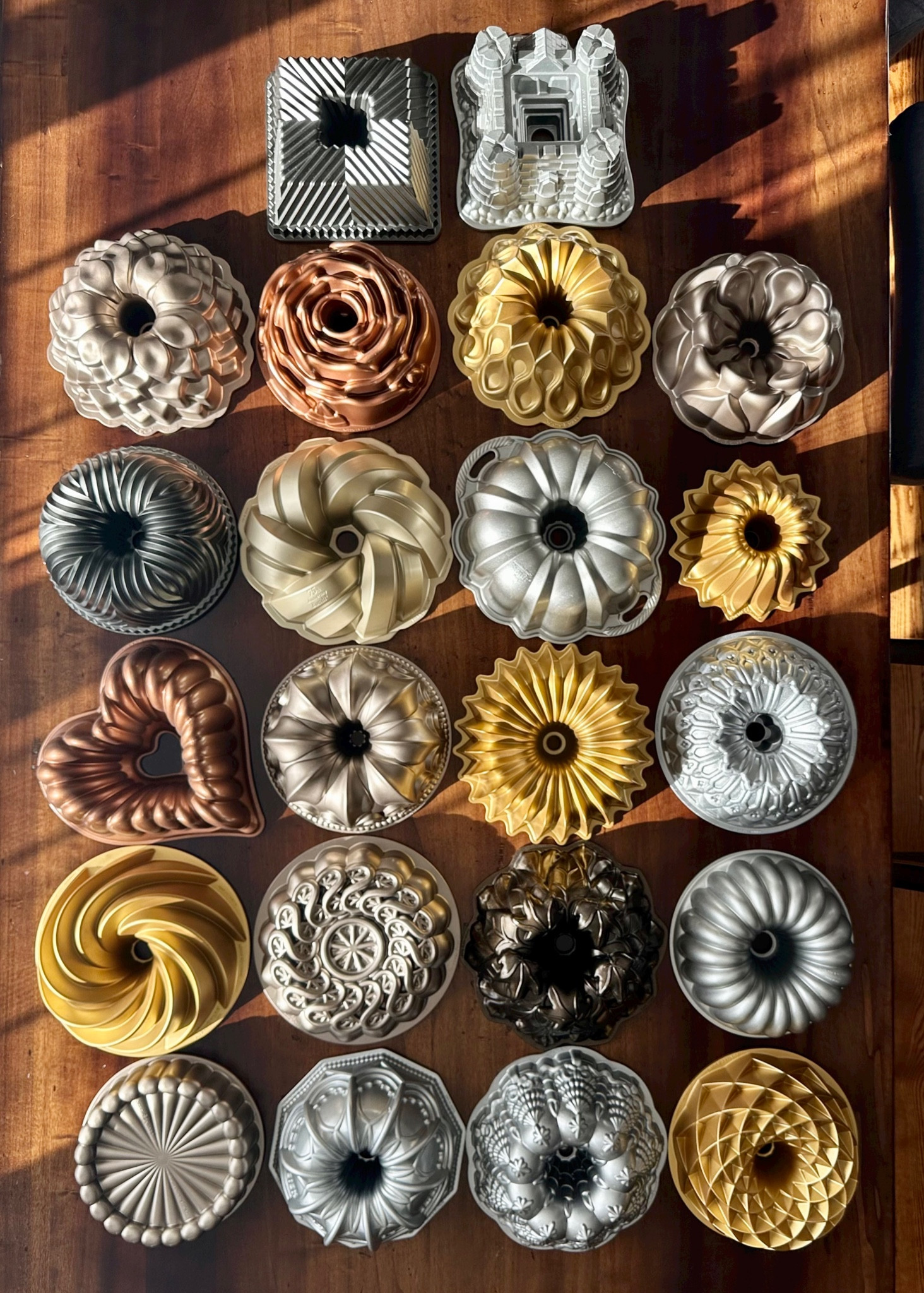 What’s your favorite Bundt pan? 

1. Square, Castle
2. Blossom, Rose, Crown, Magnolia
3. Bavaria, 75th Anniversary Braided, Anniversary, Lotus
4. Heart, Fleur de Lis, Brilliance, 
Stained Glass
5. Heritage, Citrus Twist, 
Harvest Leaves, Elegant Party
6. Charlotte, Vaulted Cathedral, 
Very Merry Christmas, Jubilee 


#LTKhome #LTKGiftGuide #LTKparties