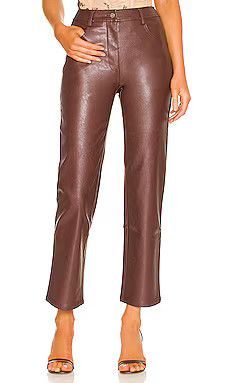 Miaou Junior Pant in Brown Leather from Revolve.com | Revolve Clothing (Global)