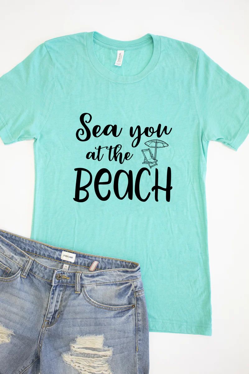 Sea You At The Beach Graphic Tee | The Pink Lily Boutique