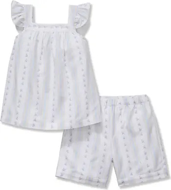 Kids' Clara Brushed Twill Two-Piece Short Pajamas | Nordstrom
