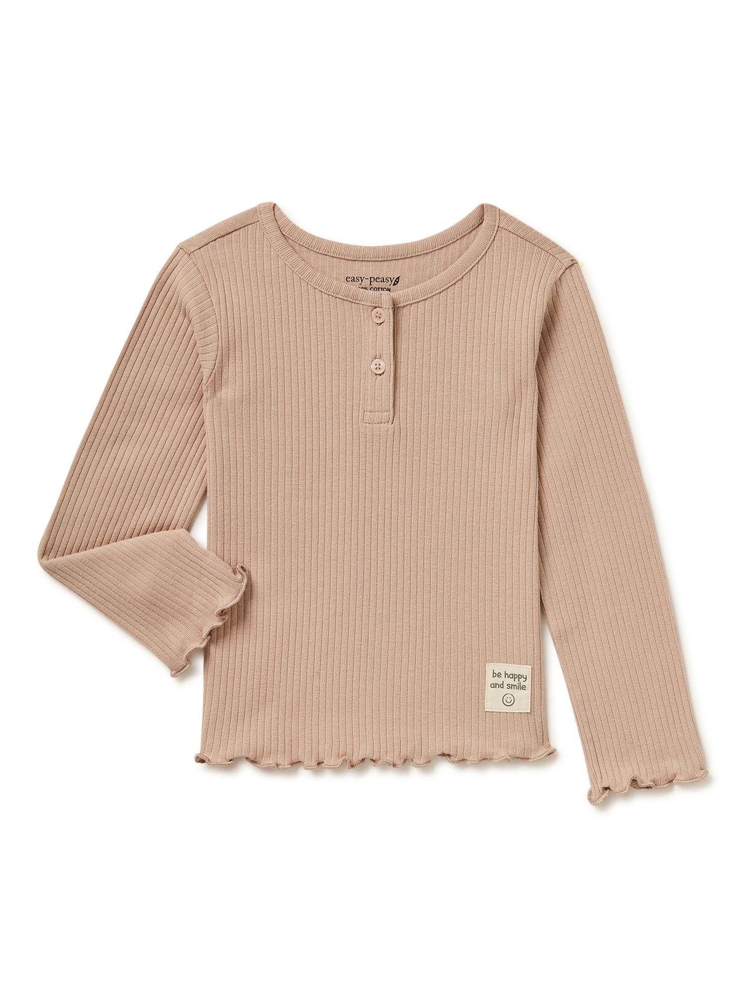 easy-peasy Baby and Toddler Girls Henley Top, Sizes 12 Months-5T | Walmart (US)