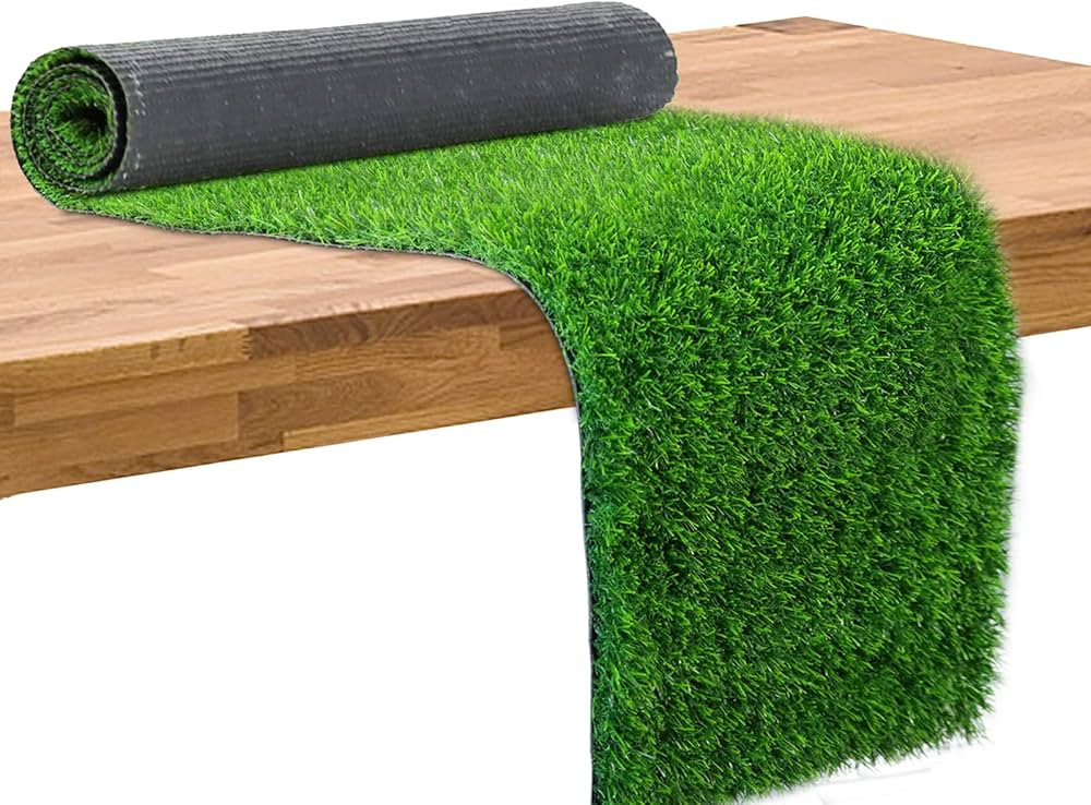 Artificial Grass 12" x 72" Table Runner, Fake Grass Table Decor for Indoor Outdoor Birthday Banqu... | Amazon (US)