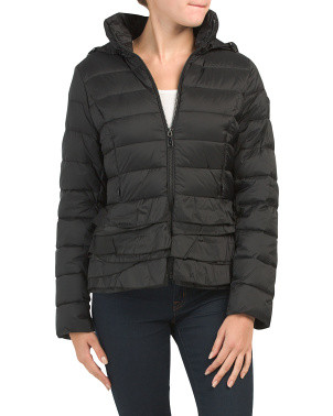 Zoey Ruffle Packable Coat | TJ Maxx