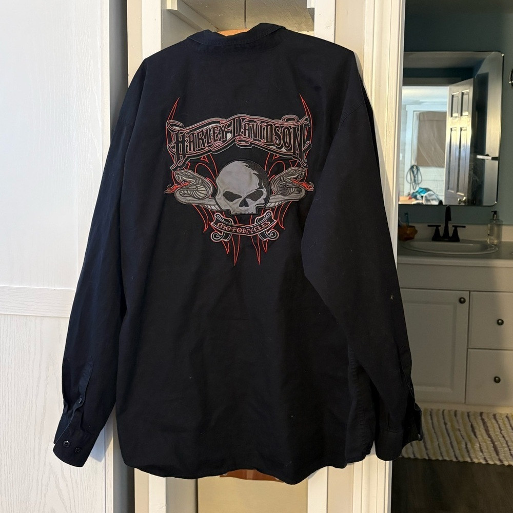 Harley-Davidson Black Button-Up Shirt | Poshmark