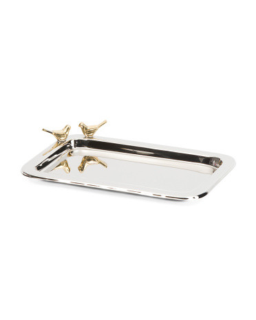 11.5x7.25 Two Tone Bird Rectangular Serving Tray | TJ Maxx