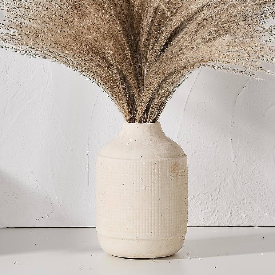 SIDUCAL Ceramic Rustic Farmhouse Vase | 7 Inch Pottery Decorative Flower Vase for Home Decor | Sa... | Amazon (CA)