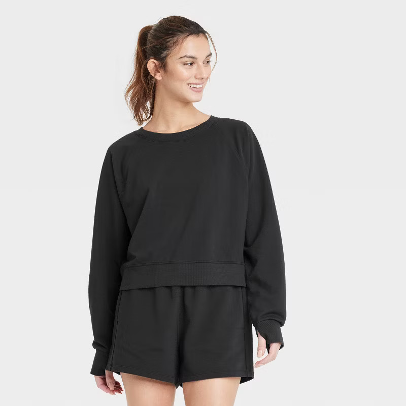Women's French Terry Crewneck Sweatshirt - All in Motion™ | Target