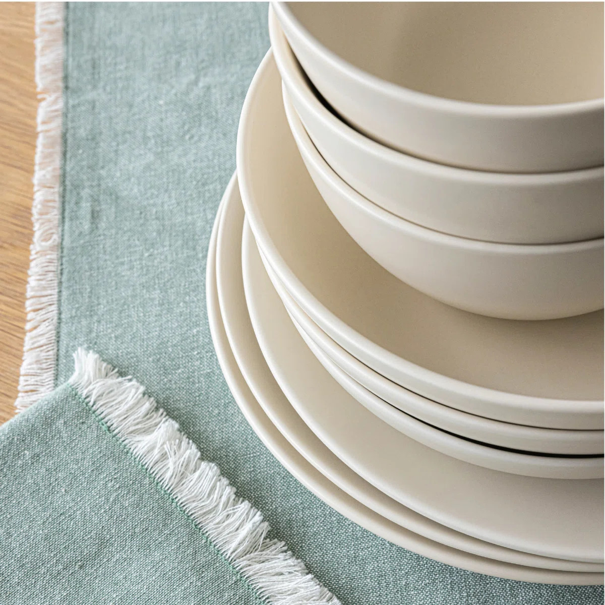 over&back Coupe 12-Piece Semi Hand-Finished Stoneware Dinnerware Set (Set of 4) | Wayfair North America