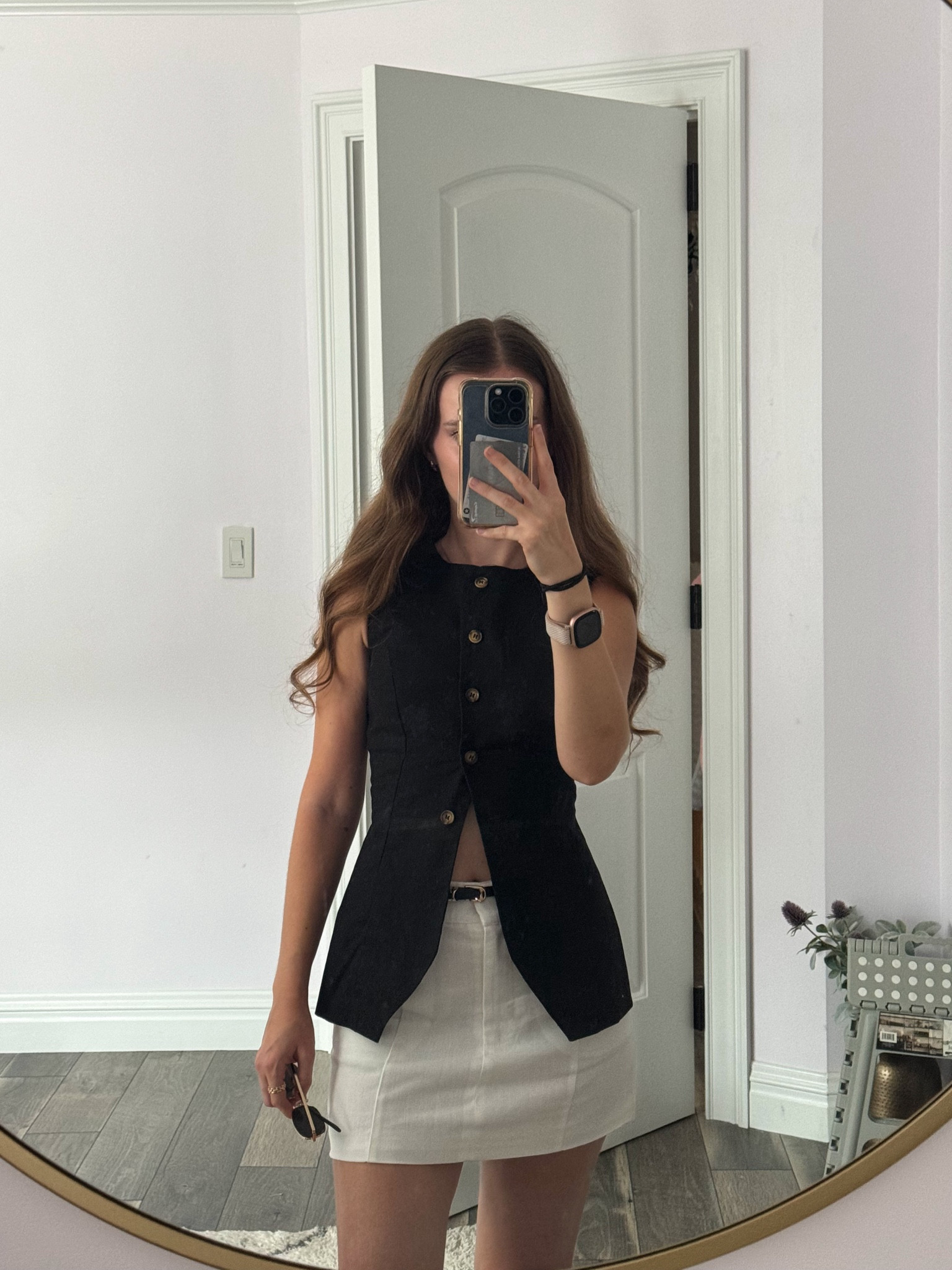 A black vest top paired with a white linen skirt and black heels makes a cute date night or summer outfit idea.
.
.
.
.
.
.
Summer outfits | vest top | black vest outfits | button vest | button up vest | button down vest | high neck vest | linen vest top | tailored vest | skirt outfits | white skirt outfit | linen skirt | mini skirt outfit | summer tops | summer shoes | summer heels | classy outfit | outfit inspo | outfit ideas | 
#LTKxNSale #LTKBacktoSchool #LTKSeasonal #LTKU #LTKSaleAlert #LTKParties #LTKWorkwear #LTKTravel #LTKShoeCrush #LTKItBag 

#LTKFindsUnder100 #LTKFindsUnder50 #LTKStyleTip
