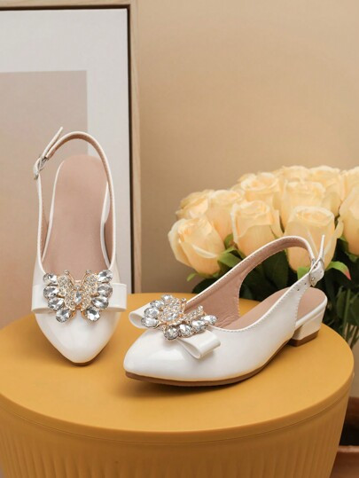 Fashionable & Versatile Kids' Party Backless High Heel Shoes For Photo Shoots | SHEIN