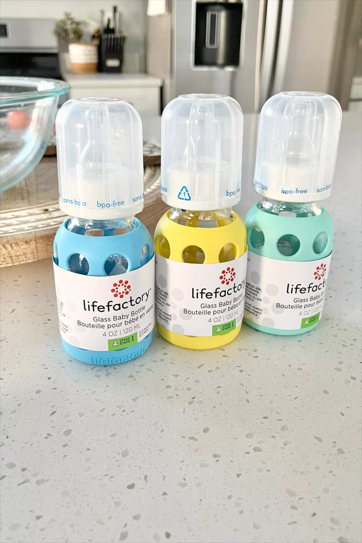 4 Glass Baby Bottle Starter Set