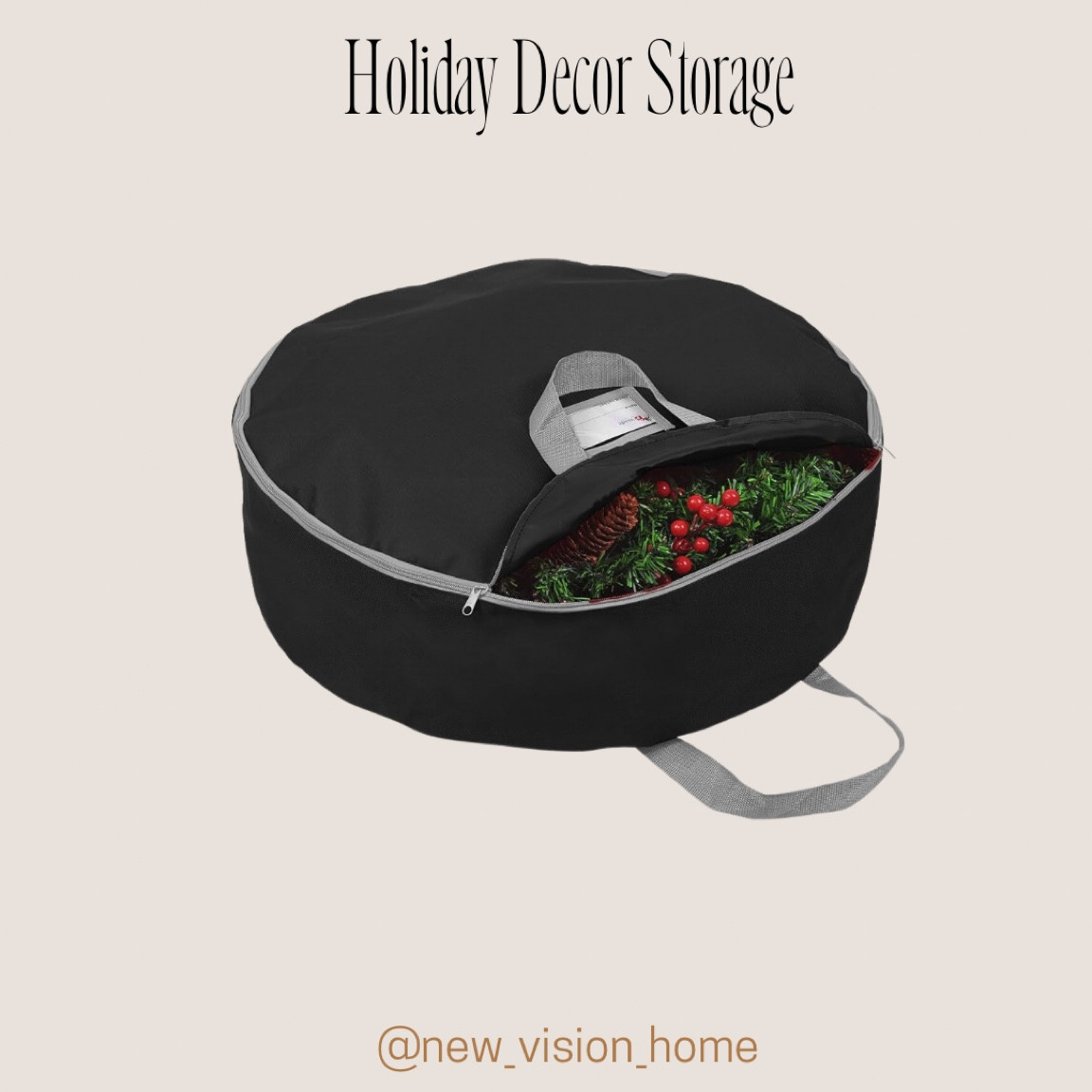 When it’s time to put holiday decor away, these bags comes in handy to store wreaths and multiple garlands.  They come with labels as well

New Vision Home

Holiday storage 

#LTKStyleTip #LTKHome #LTKHoliday