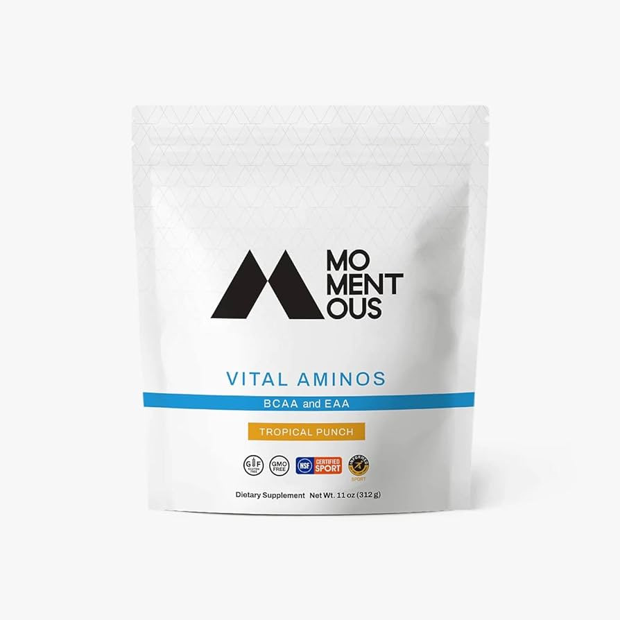 Momentous Vital Aminos Powder Supplement, BCAA & EAA, Tropical Punch, 30 Servings | Amazon (US)