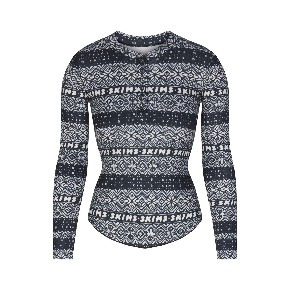 LONG SLEEVE HENLEY | SKIMS (US)