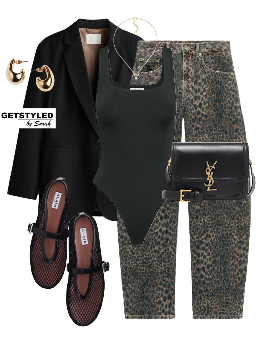 Leopard jeans styling 🐆

A night out look for late summer/autumn 🖤

#leopard #animalprint #balletflats #blazer #bodzsuit

#LTKsummer #LTKautumn #LTKstyletip
