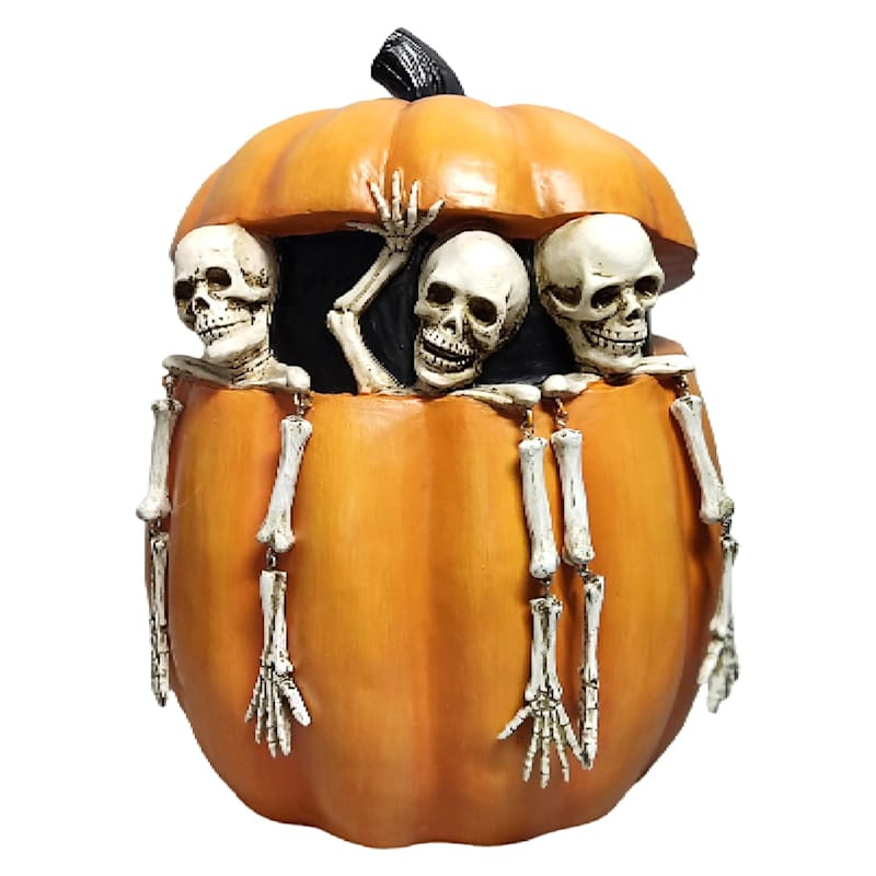 Halloween Hoedown Skeleton Trio Pumpkin Decor, 13" | At Home