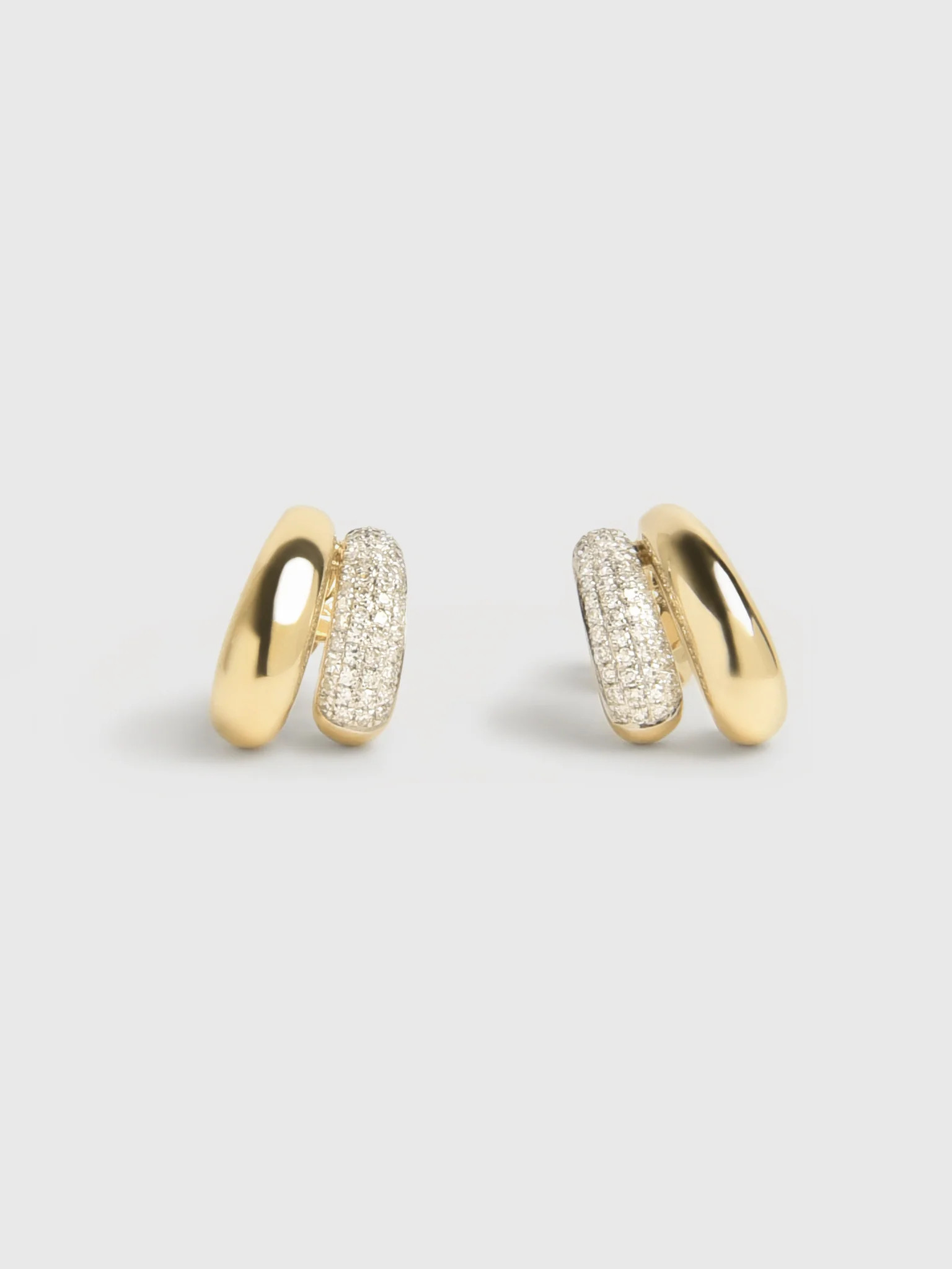 FRANCIE B.
                      
                     Layered Diamond Huggie Earrings | Saint Bernard
