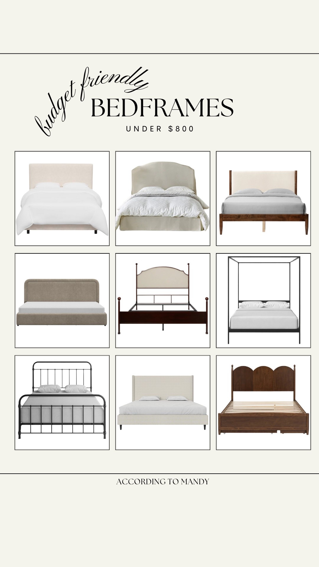 Budget friendly beds under $800! 

bed frames, affordable beds, budget friendly furniture beds, wayfair, affordable home finds, budget friendly bedroom furniture, iron bed frame, wood bed frame  

#LTKSaleAlert #LTKHome #LTKStyleTip