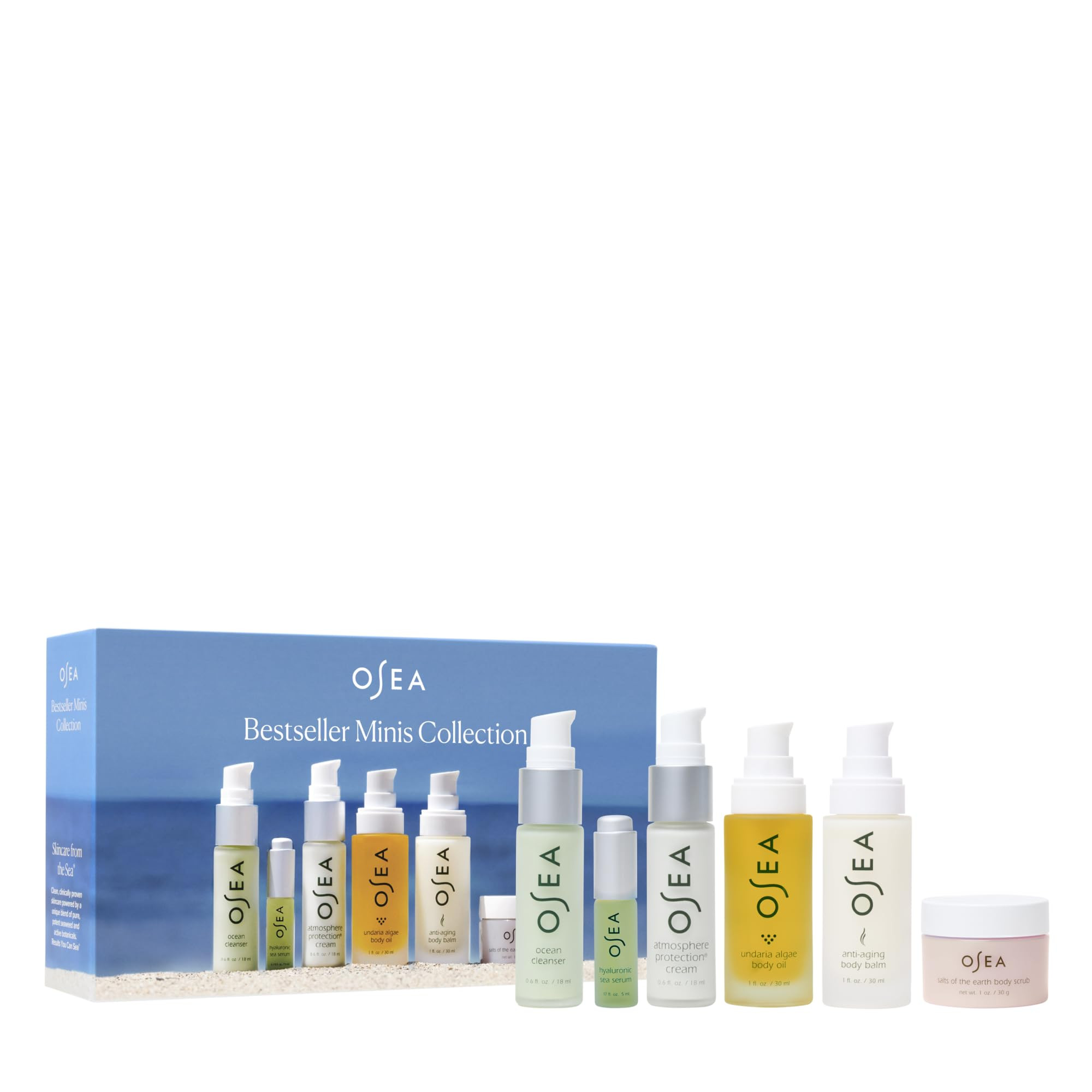 OSEA Bestseller Minis Collection - 6-Piece Mini Face & Body Set for Glowing Skin - Includes Clean... | Amazon (US)