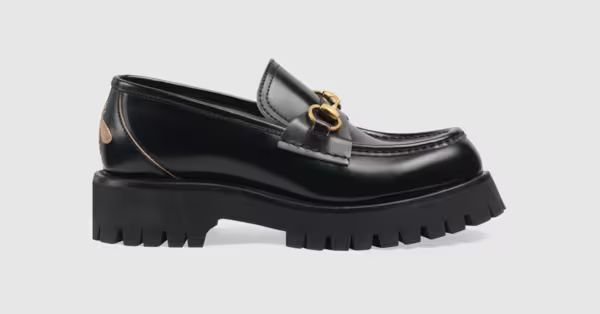 Leather lug sole Horsebit loafer | Gucci (US)