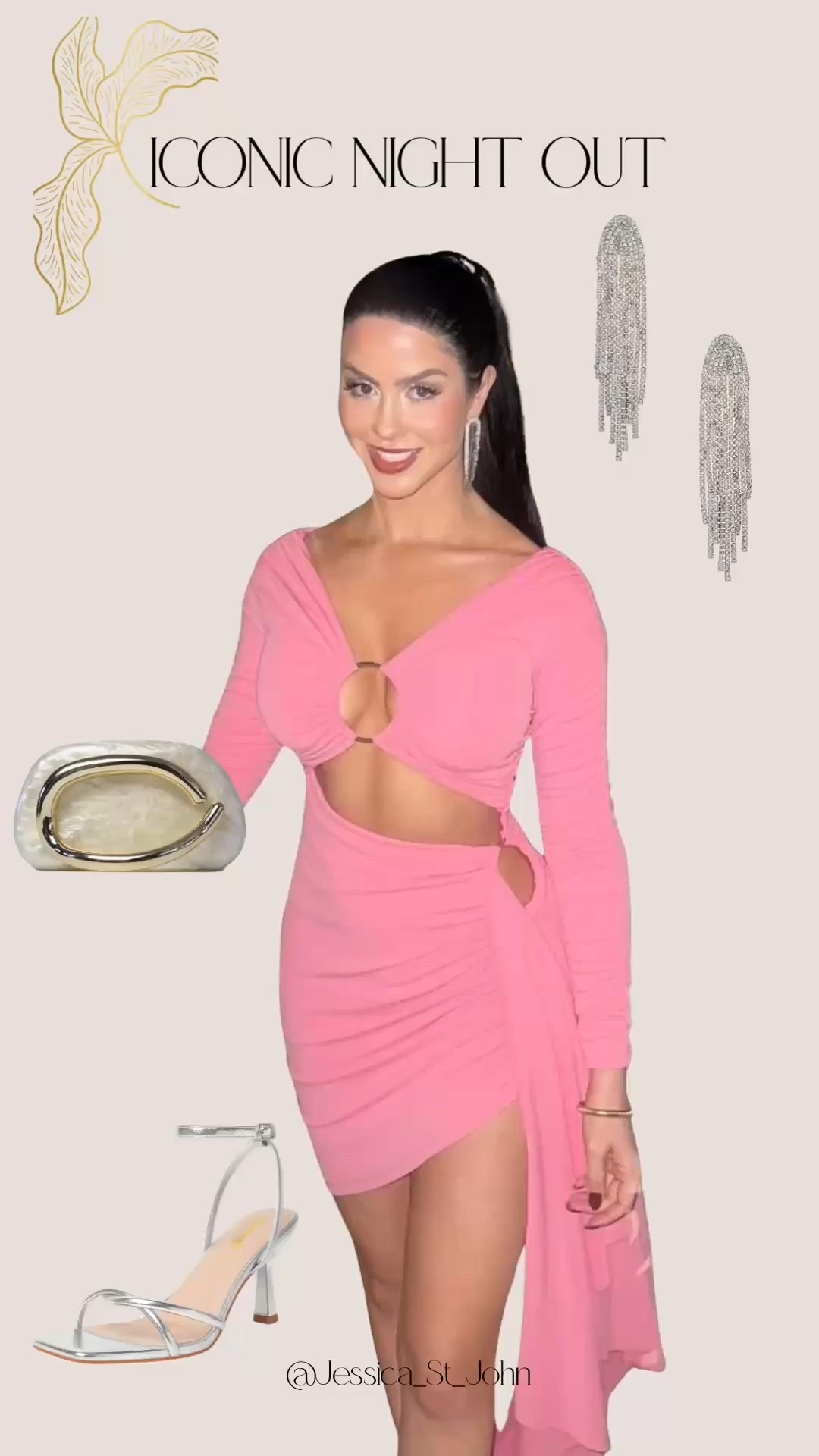 My iconic night out look in this Michael Costello dress with crystal fringe earrings, silver heels, and a pearl clutch. A chic and glamorous outfit for any evening event.


#LTKWedding #LTKParties #LTKStyleTip