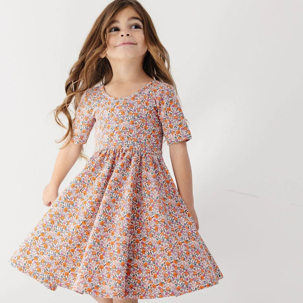 The Short Sleeve Ballet Dress in Prim Floral | Alice + Ames