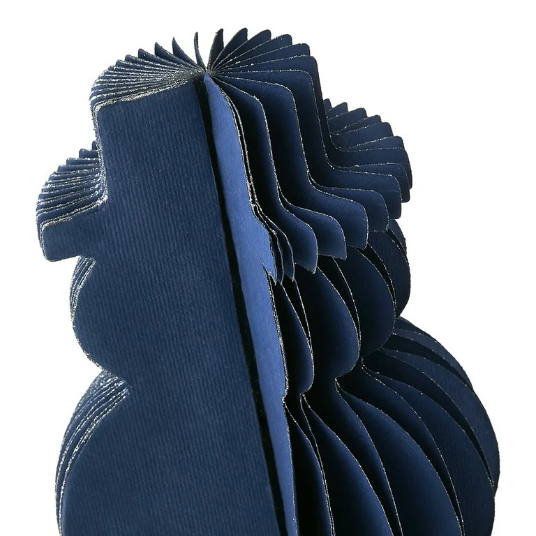 Paper Snowman Christmas Tabletop Decorations, Blue, 2 Count, by Holiday Time | Walmart (US)