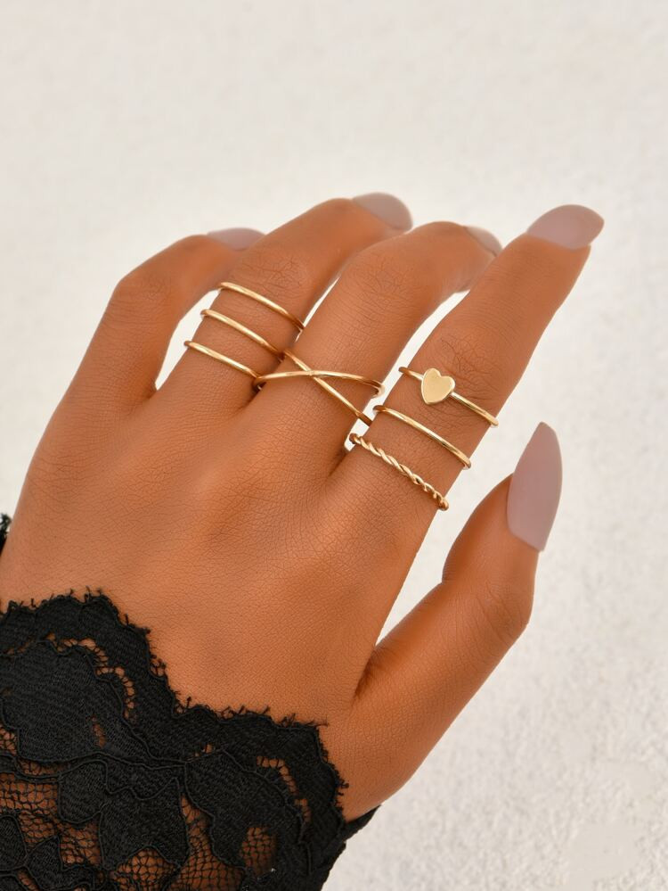 7pcs Alloy Ring | SHEIN