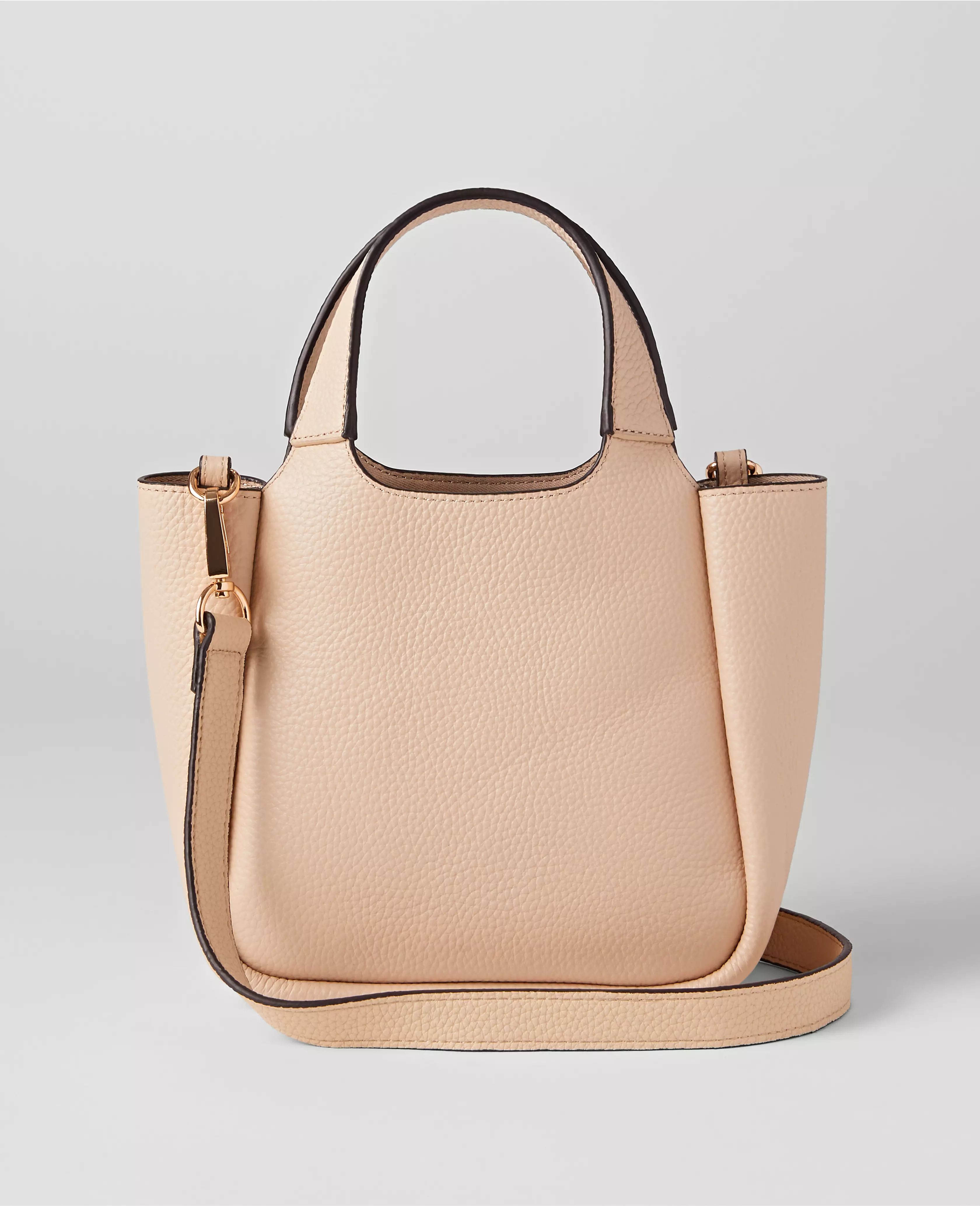 Weekend Mini Pebbled Leather Tote Bag | Ann Taylor (US)