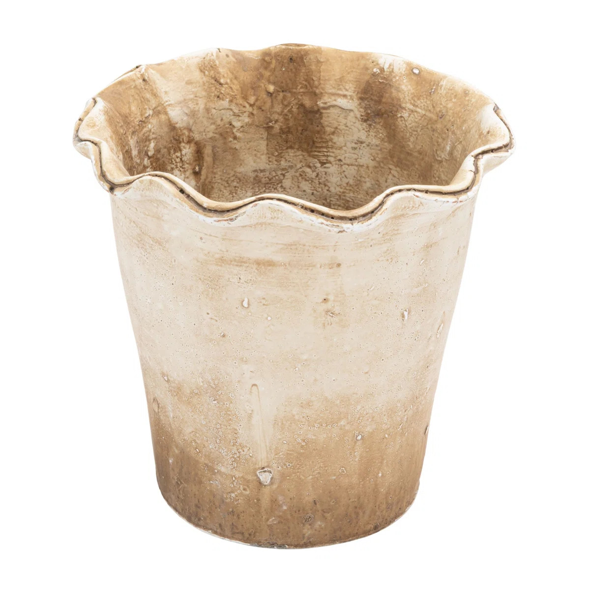 Terra-Cotta Planter With Ruffled Edge | Wayfair North America