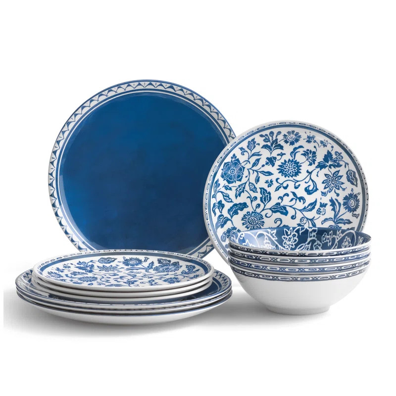 New Dynasty 12 Piece Melamine Dinnerware Set, Service for 4 | Wayfair Professional