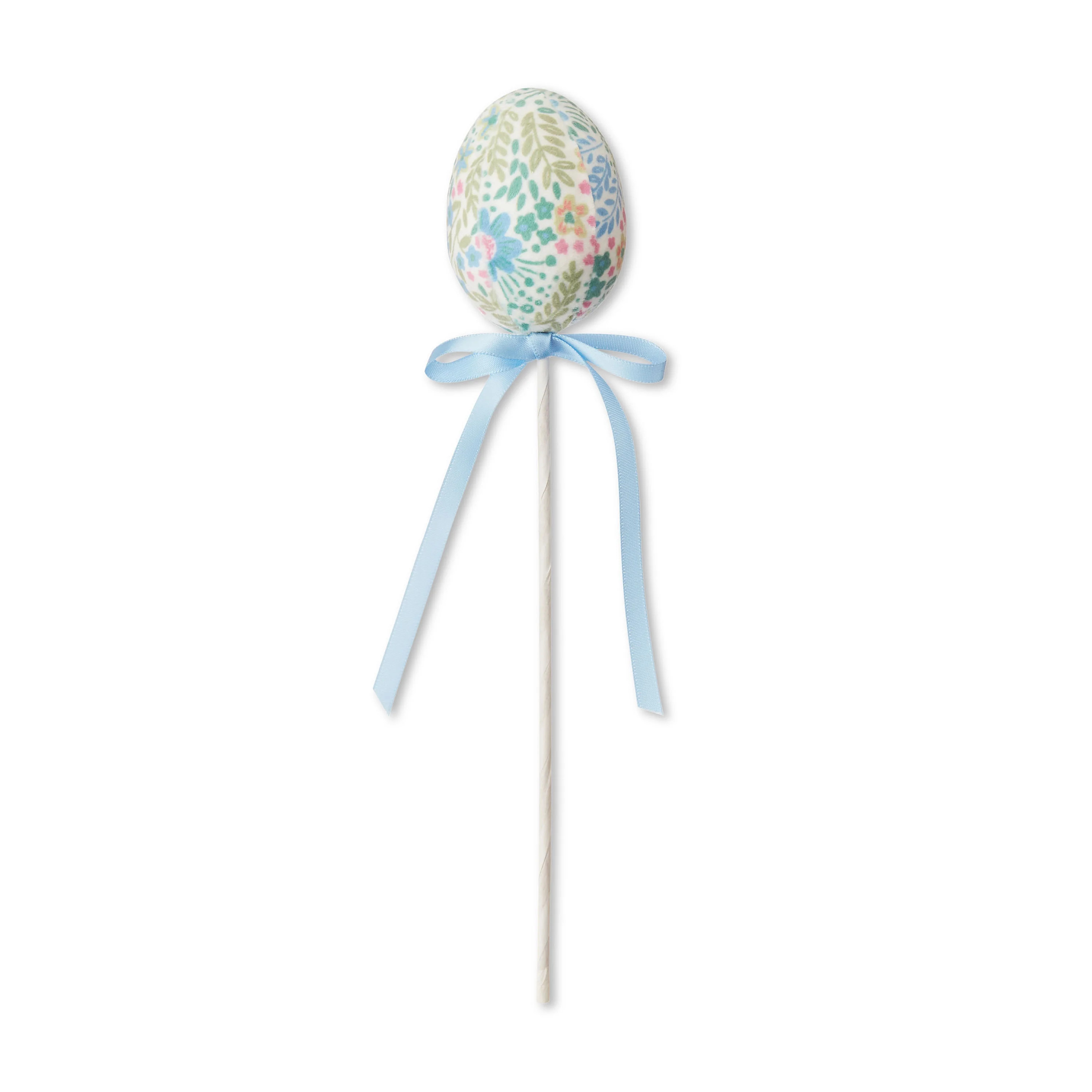 Easter Blue Floral Egg Decorative Pick, by Way To Celebrate | Walmart (US)