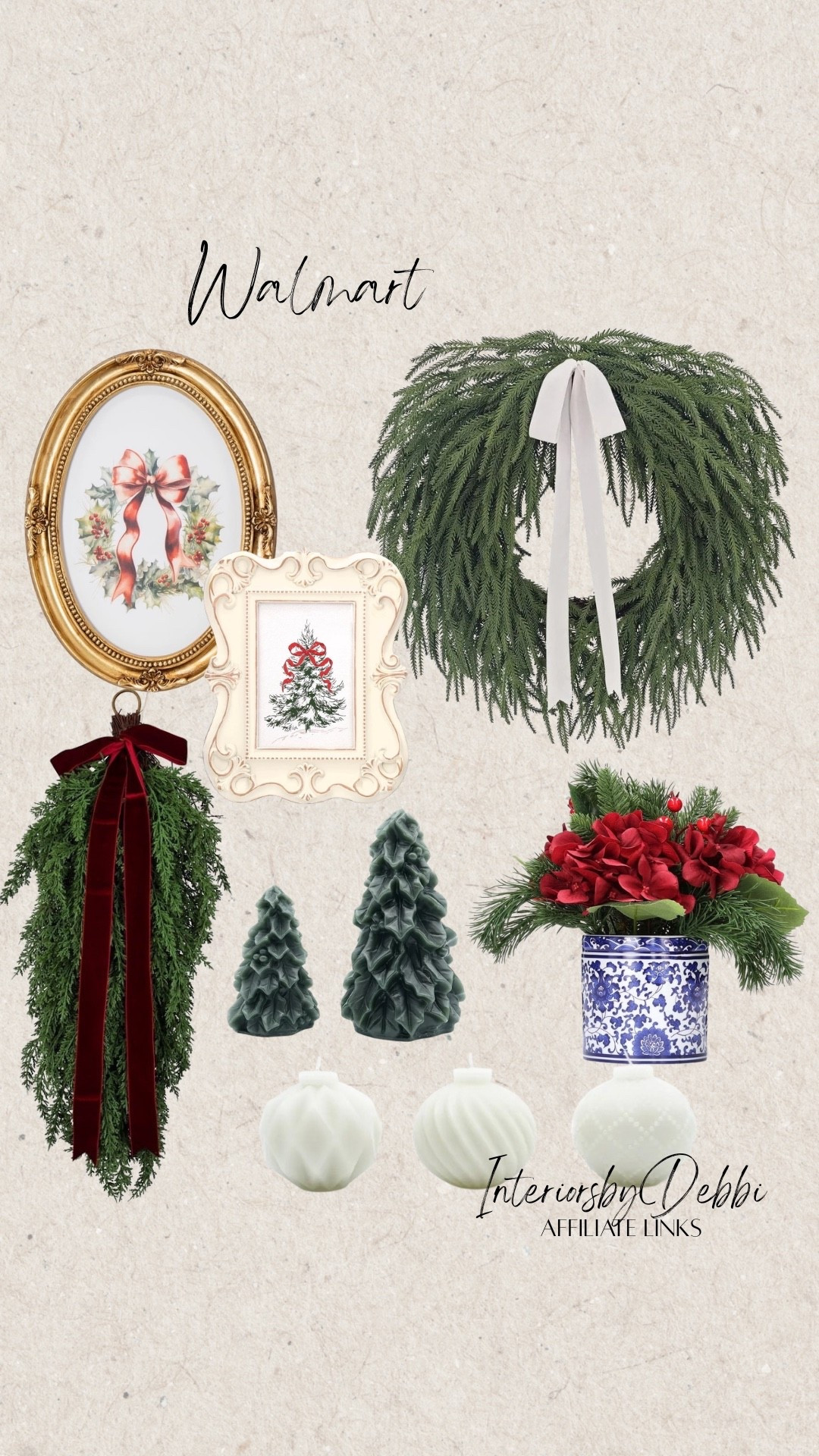 Walmart Finds
Framed Christmas Art, swag, Christmas tree candles, wreath, transitional home, modern decor, amazon find, amazon home, target home decor, mcgee and co, studio mcgee, amazon must have, pottery. barn, Walmart finds, affordable decor, home styling, budget friendly, accessories, neutral decor, home finds, buy new arrival, coming soon, sale alert, high end look for less, Amazon favorites, Target finds, cozy, modern, earthy, transitional, luxe, romantic, home decor, budget friendly decor, moody vibes #walmart

#LTKSeasonal #LTKHome