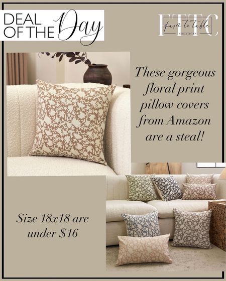 Deal of the Day. Follow @farmtotablecreations on Instagram for more inspiration.

These gorgeous pillow covers from Amazon are a steal and a fraction of the price of similar designs! 

Amazon Home. Amazon Home Finds. Amazon Deals  

#LTKHome #LTKFindsUnder50 #LTKSaleAlert