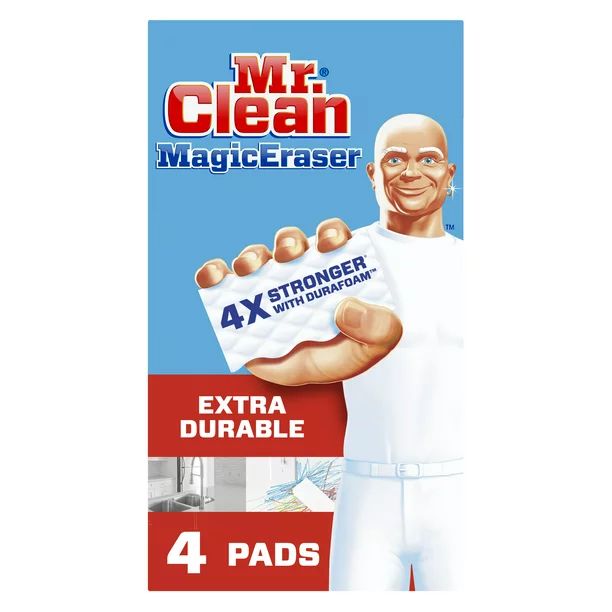 Mr. Clean Magic Eraser Extra Durable Cleaning Pad, 4 Ct - Walmart.com | Walmart (US)