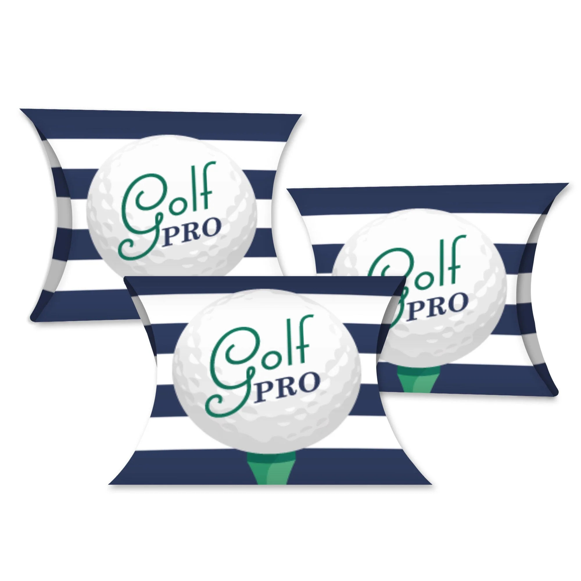 Par-Tee Time - Golf - Favor Gift Boxes - Birthday or Retirement Party Petite Pillow Boxes - Set o... | Big Dot of Happiness