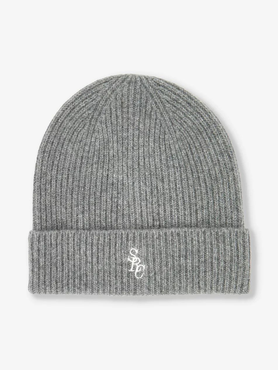 Brand-embroidered cashmere knitted beanie hat | Selfridges