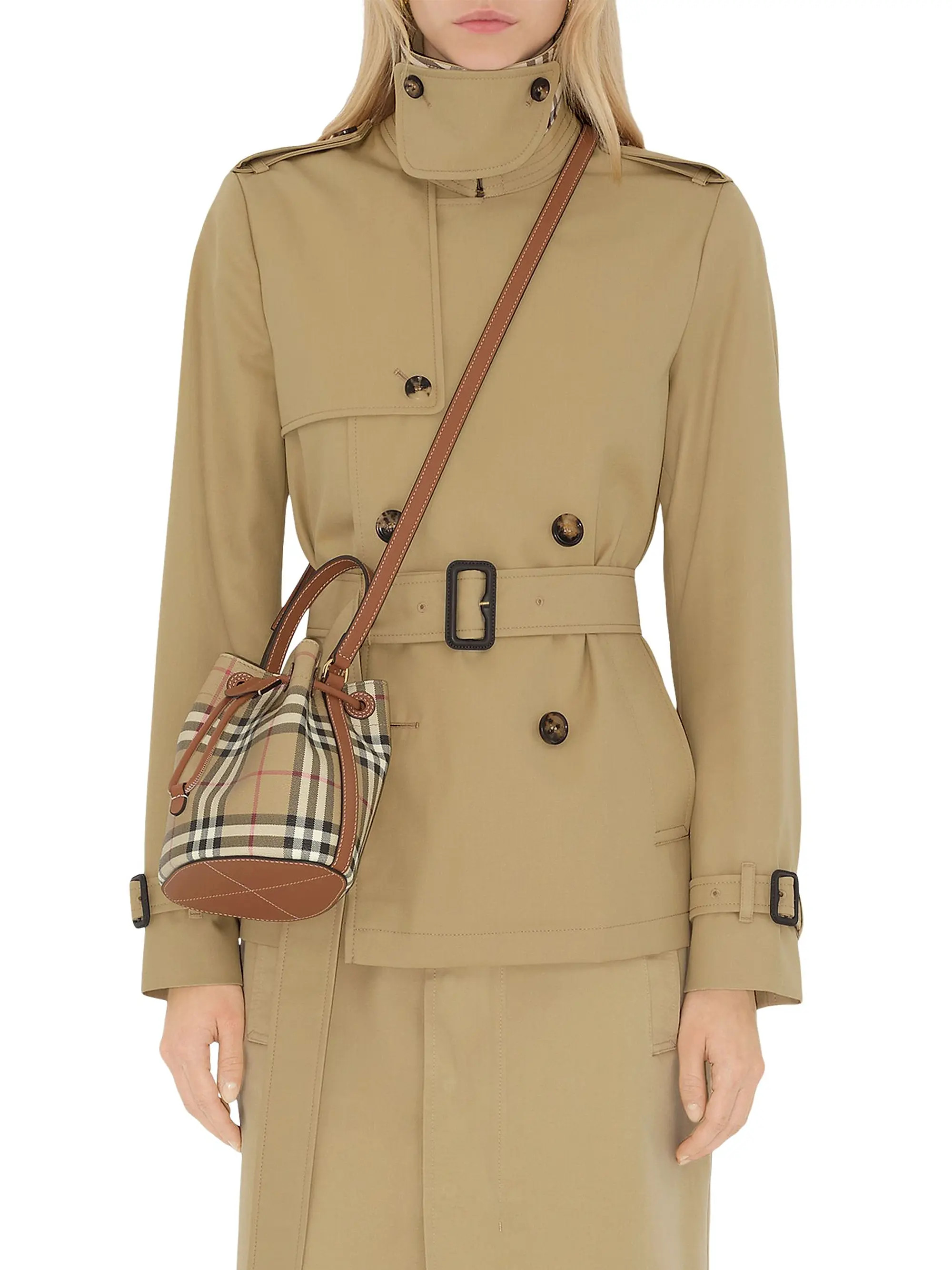 Burberry Mini Check Bucket Bag | Saks Fifth Avenue | Saks Fifth Avenue