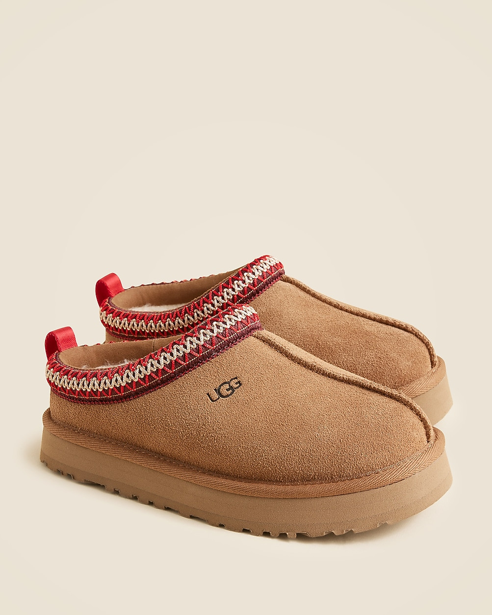 UGG® Tazz II kids' slippers in cherry | J. Crew US