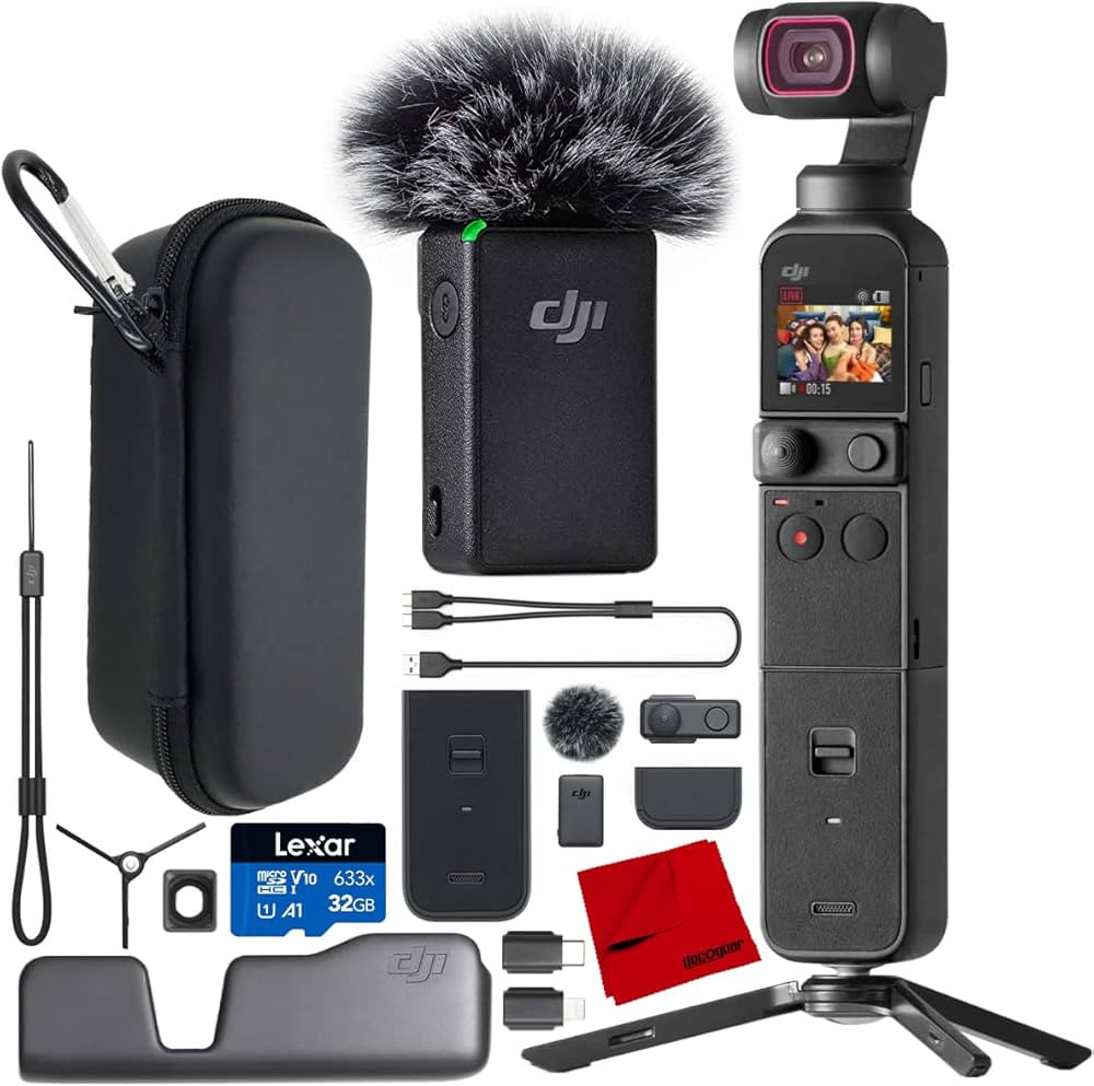 DJI Pocket 2 Creator Combo, 3 Axis Gimbal Stabilizer with 4K Camera, 1/1.7" CMOS, 64MP Photo, for... | Amazon (US)