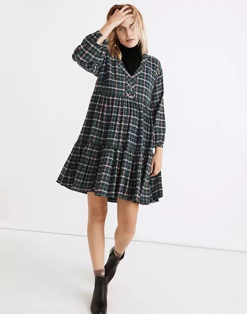 Flannel Colette Mini Dress in Plaid | Madewell