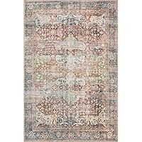 Loloi II Loren Collection LQ-15 Terracotta / Sky, Traditional 8'-4" x 11'-6" Area Rug | Amazon (US)