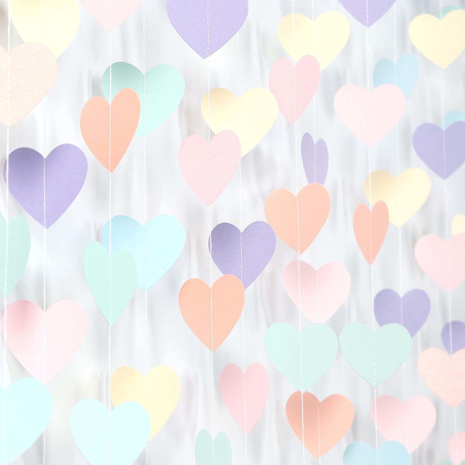 Pastel Rainbow Birthday Party-Decorations Streamers - 52FT Yellow Blue Mint Pink Purple Hanging H... | Amazon (US)