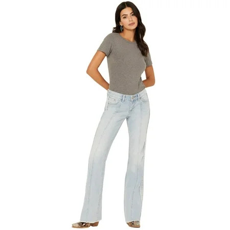 Shyanne Women s Light Wash Low Rise Seamed Bootcut Jeans - SWSP23J79 29W x 34L | Walmart (US)
