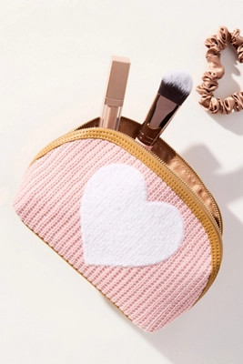 Shiraleah Heart Knit Zip Pouch | Anthropologie (US)